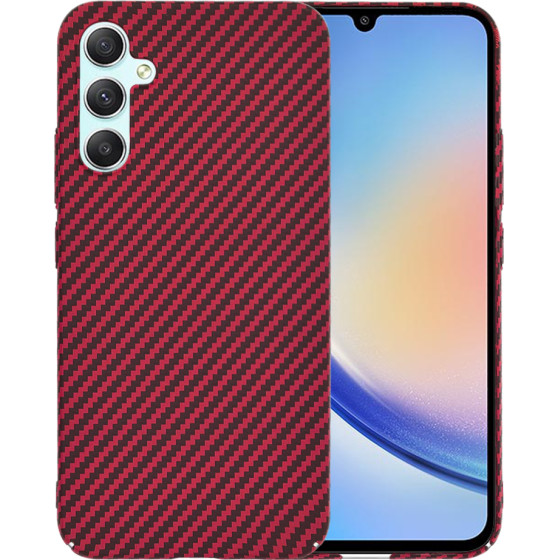 Techsuit - Carbonite FiberShell - Samsung Galaxy A34 5G - Red