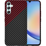 Techsuit - Carbonite FiberShell - Samsung Galaxy A34 5G - Red Vortex
