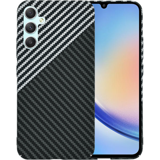 Techsuit - Carbonite FiberShell - Samsung Galaxy A34 5G - Stealth Gray