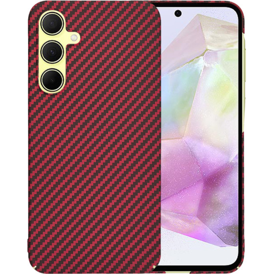 Techsuit - Carbonite FiberShell - Samsung Galaxy A35 5G - Red