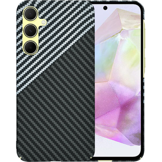 Techsuit - Carbonite FiberShell - Samsung Galaxy A35 5G - Stealth Gray