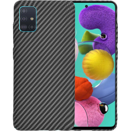 Techsuit - Carbonite FiberShell - Samsung Galaxy A51 4G - Black