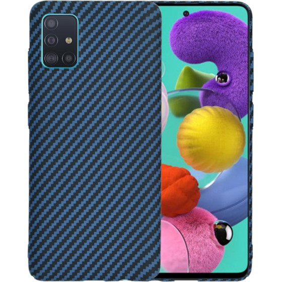 Techsuit - Carbonite FiberShell - Samsung Galaxy A51 4G - Cyan