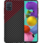 Techsuit - Carbonite FiberShell - Samsung Galaxy A51 4G - Red Vortex