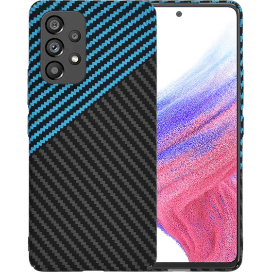 Techsuit - Carbonite FiberShell - Samsung Galaxy A53 5G - Blue Pulse