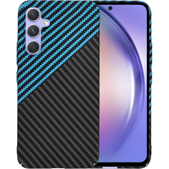 Techsuit - Carbonite FiberShell - Samsung Galaxy A54 - Blue Pulse