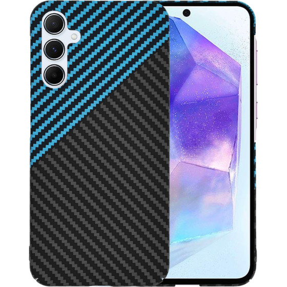 Techsuit - Carbonite FiberShell - Samsung Galaxy A55 5G - Blue Pulse