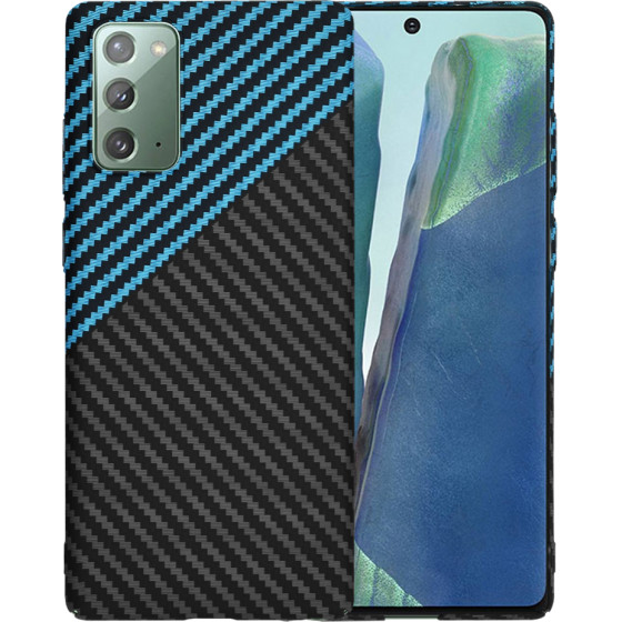 Techsuit - Carbonite FiberShell - Samsung Galaxy Note 20 4G / Note 20 5G - Blue Pulse