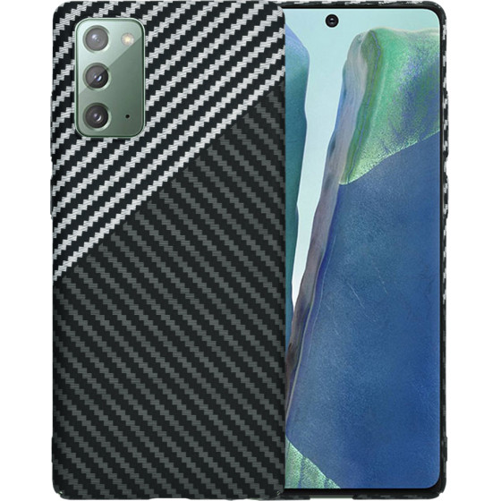 Techsuit - Carbonite FiberShell - Samsung Galaxy Note 20 4G / Note 20 5G - Stealth Gray