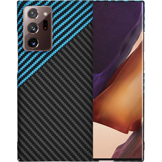 Techsuit - Carbonite FiberShell - Samsung Galaxy Note 20 Ultra / Note 20 Ultra 5G - Blue Pulse