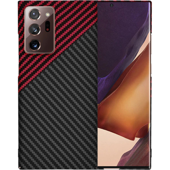 Techsuit - Carbonite FiberShell - Samsung Galaxy Note 20 Ultra / Note 20 Ultra 5G - Red Vortex