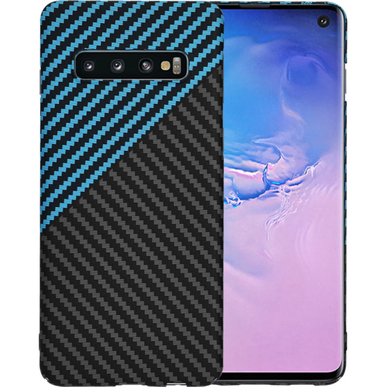 Techsuit - Carbonite FiberShell - Samsung Galaxy S10 - Blue Pulse