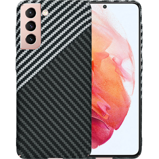 Techsuit - Carbonite FiberShell - Samsung Galaxy S21 5G - Stealth Gray