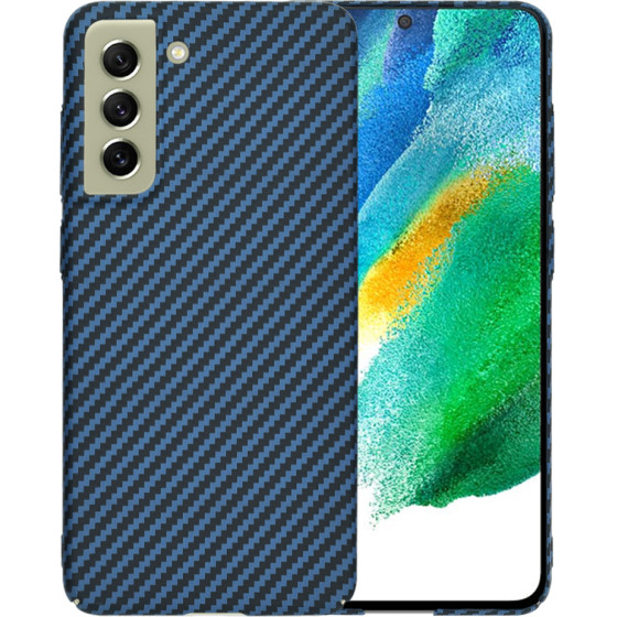 Techsuit - Carbonite FiberShell - Samsung Galaxy S21 FE 5G - Cyan