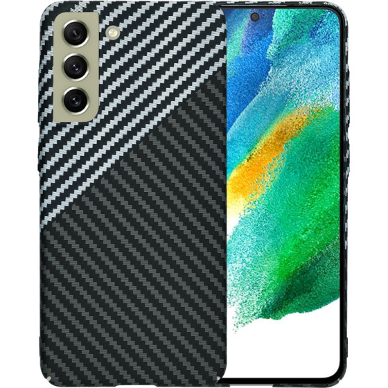 Techsuit - Carbonite FiberShell - Samsung Galaxy S21 FE 5G - Stealth Gray