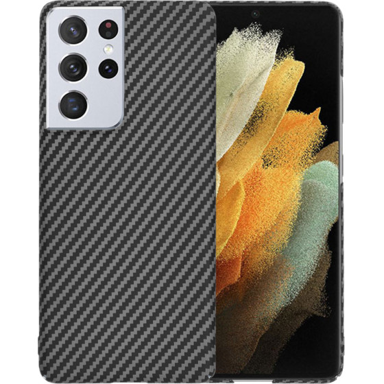 Techsuit - Carbonite FiberShell - Samsung Galaxy S21 Ultra 5G - Black