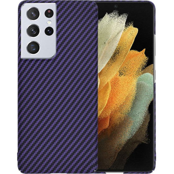 Techsuit - Carbonite FiberShell - Samsung Galaxy S21 Ultra 5G - Purple