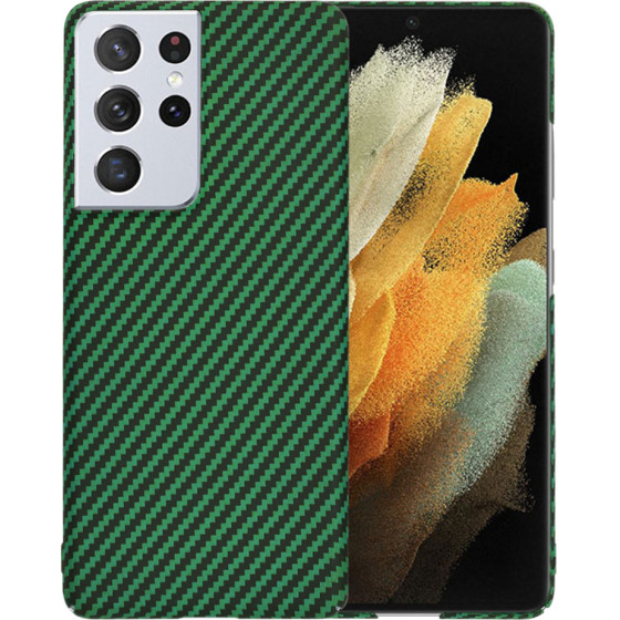 Techsuit - Carbonite FiberShell - Samsung Galaxy S21 Ultra 5G - Green