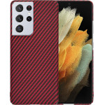 Techsuit - Carbonite FiberShell - Samsung Galaxy S21 Ultra 5G - Red