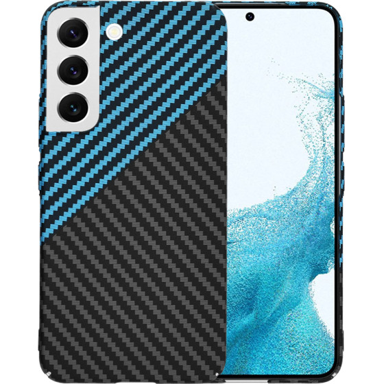 Techsuit - Carbonite FiberShell - Samsung Galaxy S22 5G - Blue Pulse