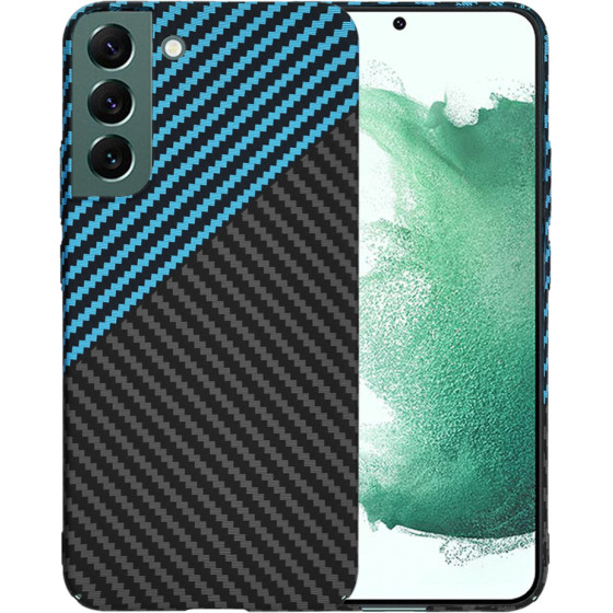 Techsuit - Carbonite FiberShell - Samsung Galaxy S22 Plus 5G - Blue Pulse