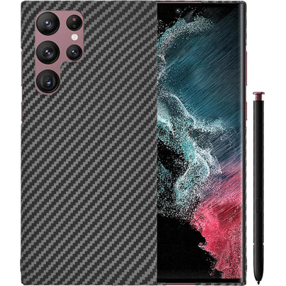 Techsuit - Carbonite FiberShell - Samsung Galaxy S22 Ultra 5G - Black