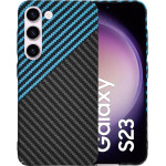 Techsuit - Carbonite FiberShell - Samsung Galaxy S23 - Blue Pulse