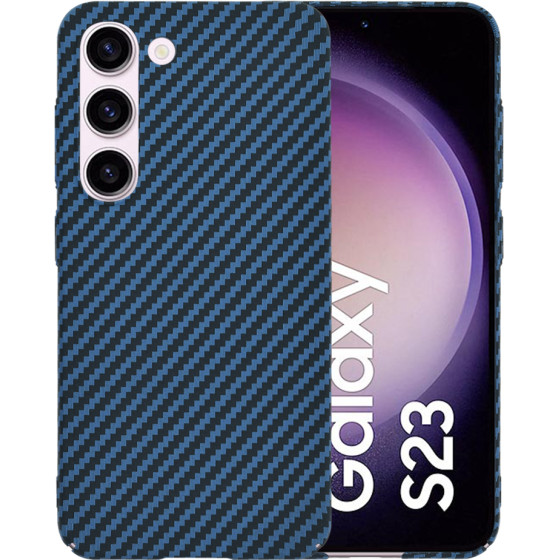 Techsuit - Carbonite FiberShell - Samsung Galaxy S23 - Cyan