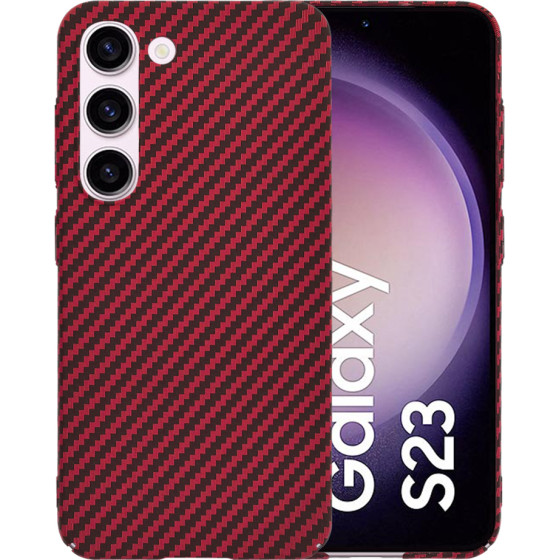 Techsuit - Carbonite FiberShell - Samsung Galaxy S23 - Red