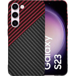 Techsuit - Carbonite FiberShell - Samsung Galaxy S23 - Red Vortex