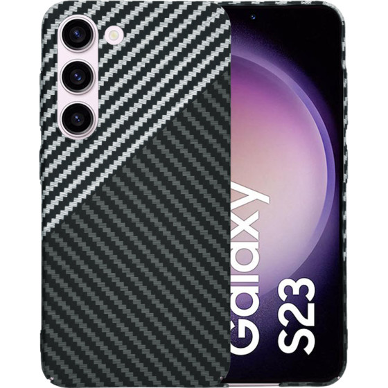 Techsuit - Carbonite FiberShell - Samsung Galaxy S23 - Stealth Gray