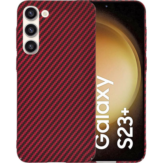 Techsuit - Carbonite FiberShell - Samsung Galaxy S23 Plus - Red