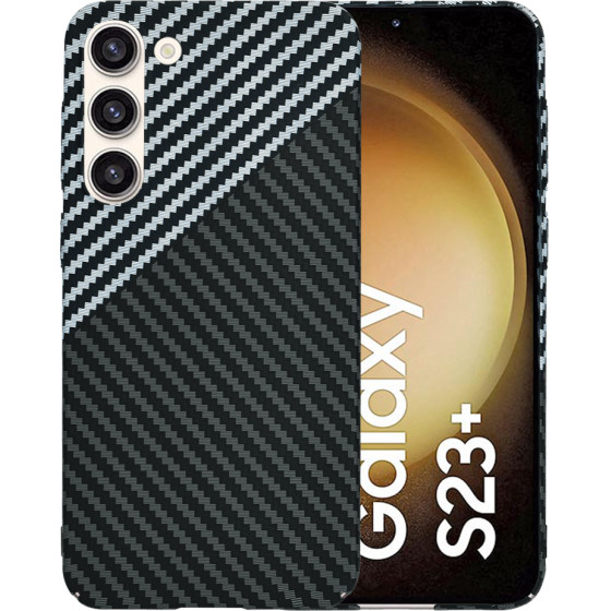 Techsuit - Carbonite FiberShell - Samsung Galaxy S23 Plus - Stealth Gray