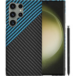 Techsuit - Carbonite FiberShell - Samsung Galaxy S23 Ultra - Blue Pulse