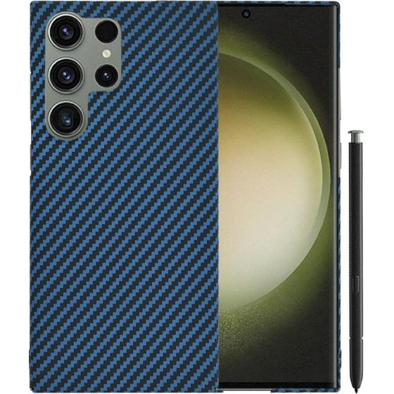 Techsuit - Carbonite FiberShell - Samsung Galaxy S23 Ultra - Cyan
