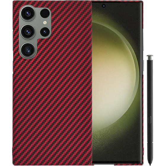 Techsuit - Carbonite FiberShell - Samsung Galaxy S23 Ultra - Red