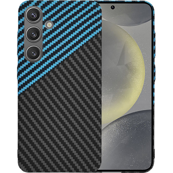 Techsuit - Carbonite FiberShell - Samsung Galaxy S24 - Blue Pulse