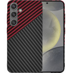 Techsuit - Carbonite FiberShell - Samsung Galaxy S24 - Red Vortex