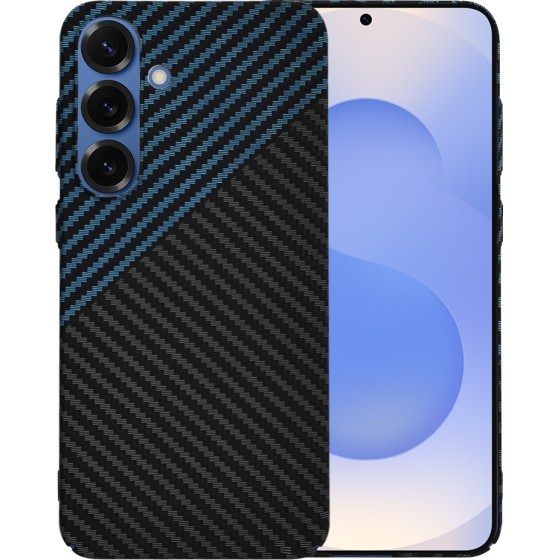 Techsuit - Carbonite FiberShell - Samsung Galaxy S25 - Blue Pulse