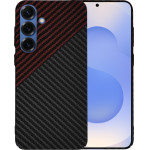 Techsuit - Carbonite FiberShell - Samsung Galaxy S25 - Red Vortex