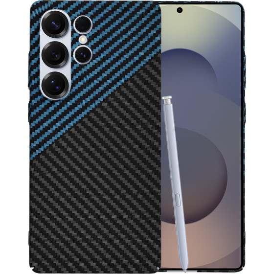 Techsuit - Carbonite FiberShell - Samsung Galaxy S25 Ultra - Blue Pulse
