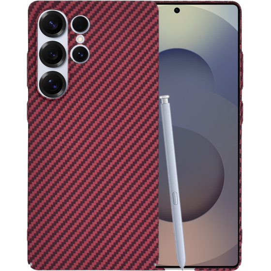 Techsuit - Carbonite FiberShell - Samsung Galaxy S25 Ultra - Red