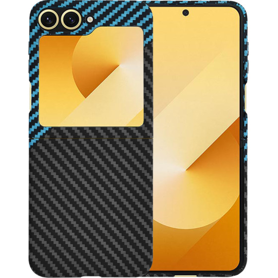 Techsuit - Carbonite FiberShell - Samsung Galaxy Z Flip6 - Blue Pulse