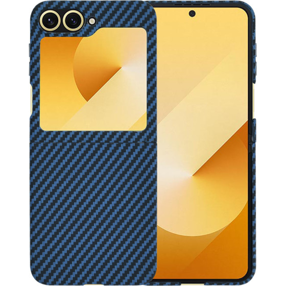 Techsuit - Carbonite FiberShell - Samsung Galaxy Z Flip6 - Cyan