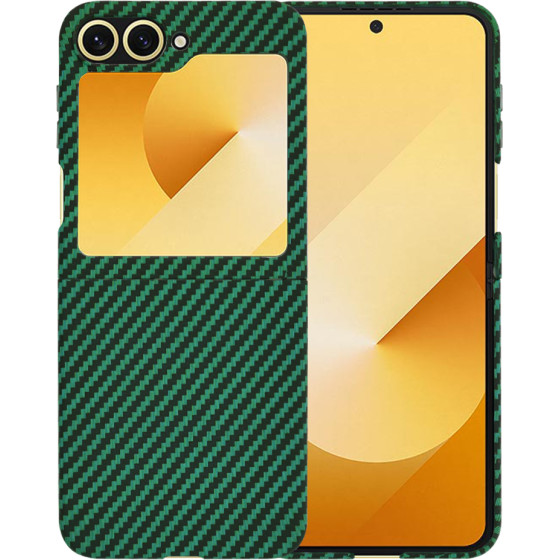 Techsuit - Carbonite FiberShell - Samsung Galaxy Z Flip6 - Green