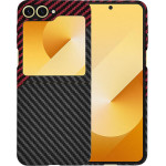 Techsuit - Carbonite FiberShell - Samsung Galaxy Z Flip6 - Red Vortex