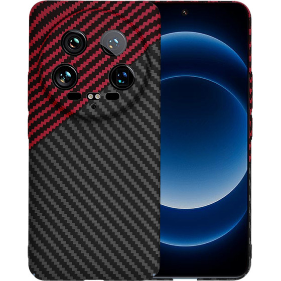 Techsuit - Carbonite FiberShell - Xiaomi 14 Ultra - Red Vortex