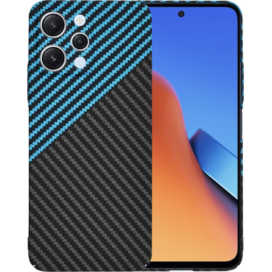 Techsuit - Carbonite FiberShell - Xiaomi Redmi 12 4G / 12 5G - Blue Pulse