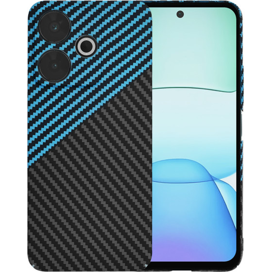 Techsuit - Carbonite FiberShell - Xiaomi Redmi 13 / Poco M6 4G - Blue Pulse