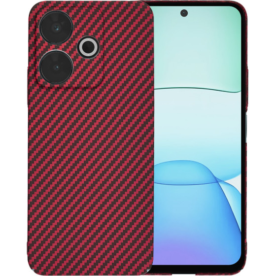 Techsuit - Carbonite FiberShell - Xiaomi Redmi 13 / Poco M6 4G - Red